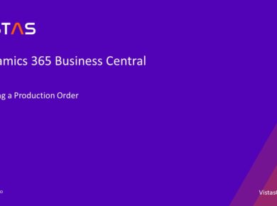 Creating a Production Order - Dynamics 365 Business Central Training Video Series