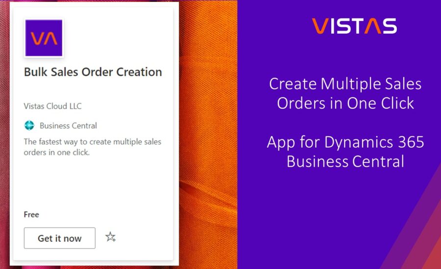 Dynamics 365 Business Central Bulk Sales Order Creation
