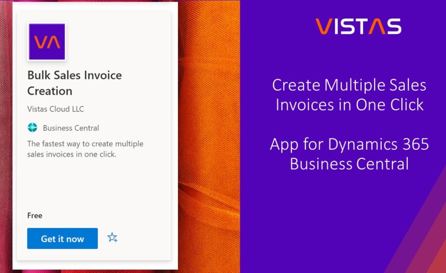 Bulk Sales Invoice Creation for Microsoft Dynamics 365 Business Central